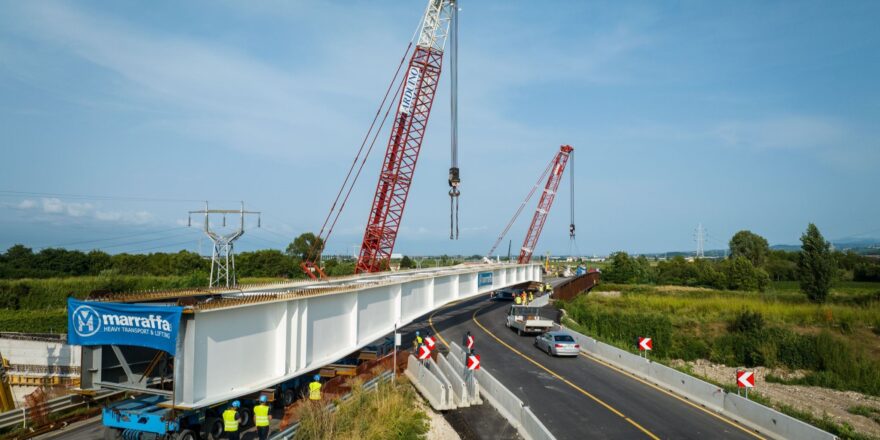 Movimentazione di due campate bitrave per la nuova tratta AV/AC Verona-Padova